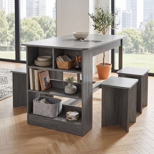5pcs dining table and - table, stool