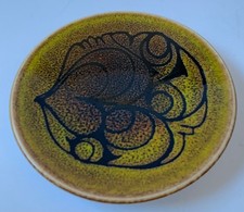 VINTAGE POOLE AEGEAN POTTERY DISH PLATE MID CENTURY GREEN ABSTRACT CERAMIC 1970