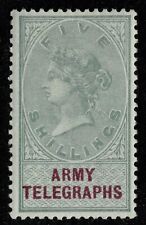 5/- Green Army Telegraph Very Fresh Superb Lightly MM