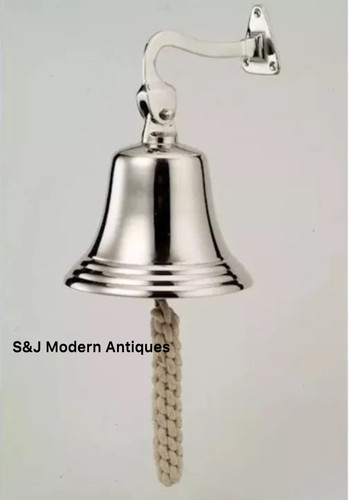 Antique brass wall bell nickel - wall,