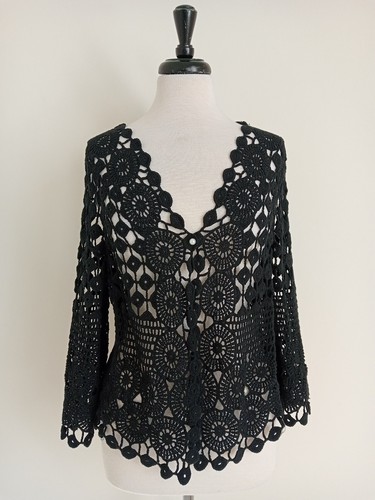 Ladies crochet lace cardigan - ladies,