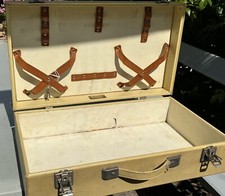 1950’s  “Coracle” Cream.Picnic Case. Empty.Camping.Bandalasta.4 Piece Set.Good