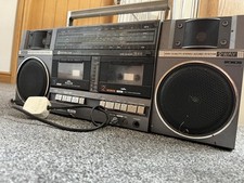 Classic Old Retro hitachi radio cassette player TRK- W55E Getto Blaster Project