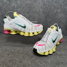 Nike Shox TL Trainers Womens Size UK 5.5 White Multi Pastel Sneakers AV3595-002
