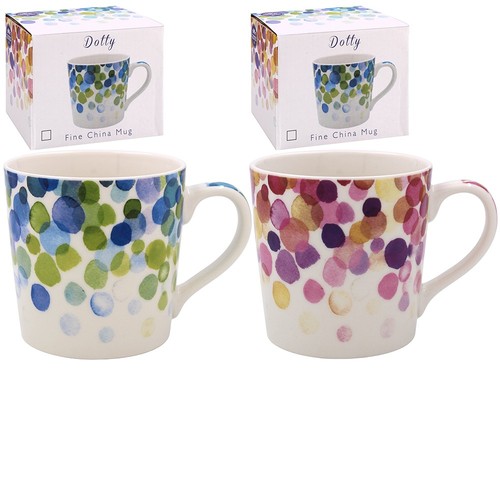 China mugs dotty - dotty, pink