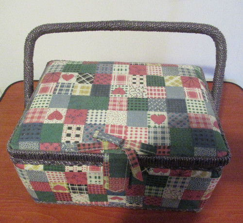 Fabric sewing basket - , with