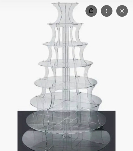 Clear acrylic tier - clear, 8-tier