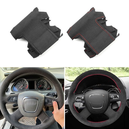 Suede steering wheel leather - suede,