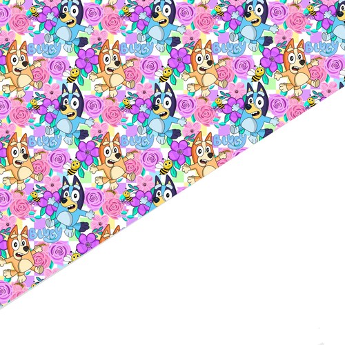 Hair bow printed canvas - hair,