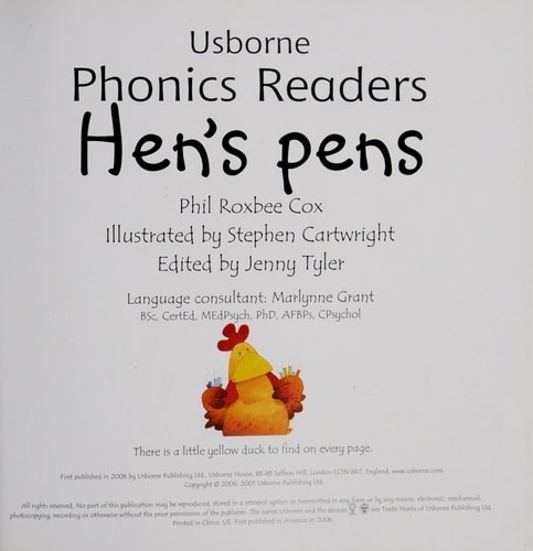 Hen pens - (phonics, readers)