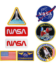 1 - 8 Pcs NASA Apollo Spaceshuttle Astronauts Iron On Sew On Embroidery Patches