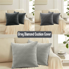 Grey velvet cushion cover - cushion,