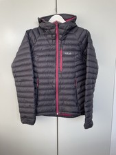 Rab Microlight Alpine Jacket Women’s Size UK 12 Grey Pink Puffer Coat