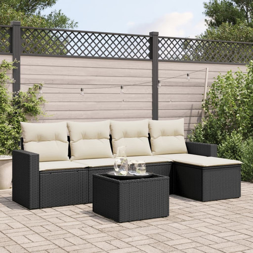 Garden sofa set black - set,