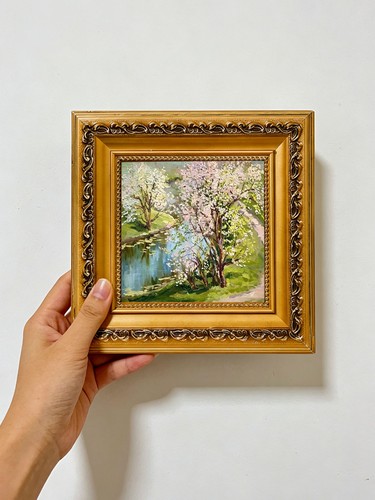Spring blossom tree - spring, riverside
