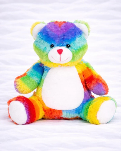 Personalised rainbow teddy - rainbow,