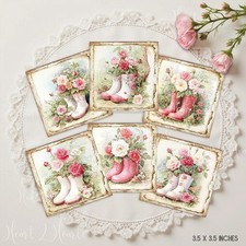 Shabby Chic Flower Welly Boots