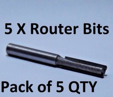 1/4" TCT Straight Router Cutter Bit 25mm Depth x 6mm Diameter Cut PACK OF 5 QTY