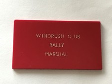 caravan plastic plaque -