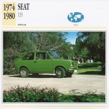 1974-1980 SEAT 133 Classic Car Photograph / Information Maxi Card