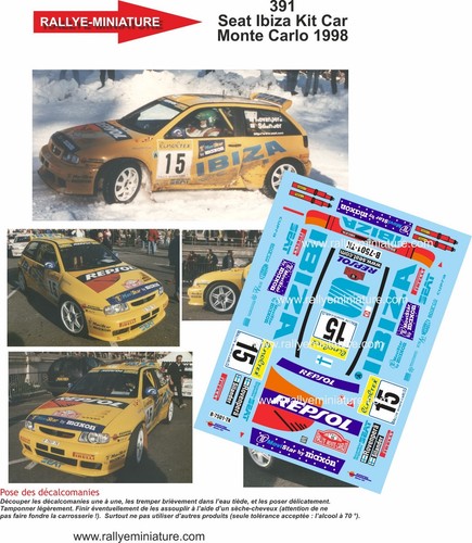Decals ref 0391 seat - 1/43,