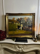 Victorian Scene Oil Painting 