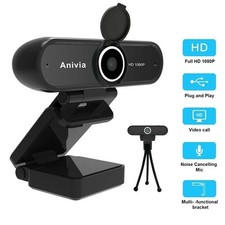 1080P HD Webcam Camera Auto Focus PC Camera Mic for Video Calling Office Meeting