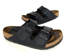 Ladies/Mens BIRKENSTOCK ARIZONA Black Double Strap Sandals Size UK 7.5 41