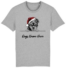 AUSTRALIAN SHEPHERD Personalised Christmas Dog T-Shirt Mens Womens Kids Dogs