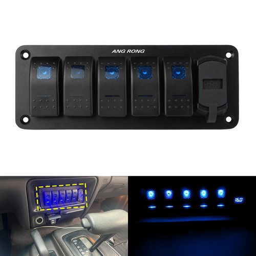Gang blue led light rocker - 5,