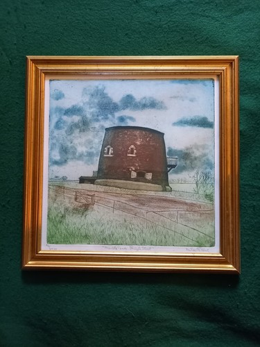 Framed etching martello tower - framed, "martello