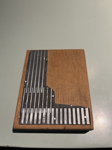 Letterpress block metal on - block,