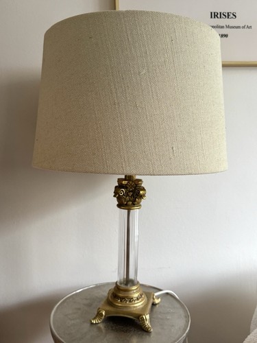 Vintage cast brass glass - vintage,