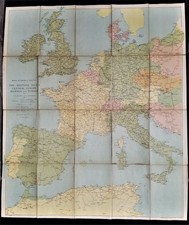antique AUTOMOBILE ROUTE MAP