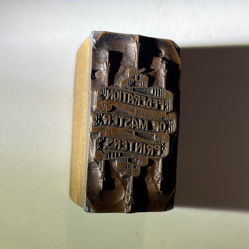 Vintage letterpress type block