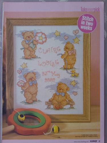Cute teddy bear birth - birth, sampler