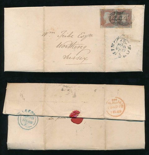 Penny red imperfs pair 1849 - on,