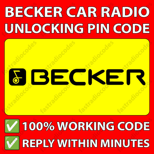 Becker radio pin code - pin,