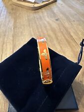 Halcyon Days 1cm Bee Orange Gold Hinged Bangle Bracelet HBBEE0710G