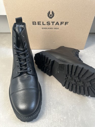 Belstaff black leather boots - black,