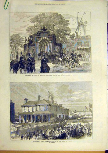 Old antique print 1872 - print,