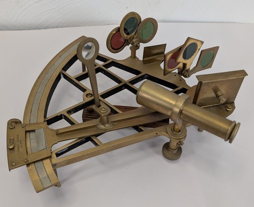 Antique brass sextant - t, cook