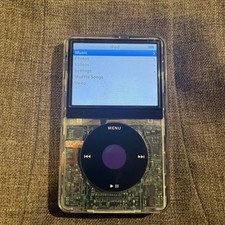 Apple iPod Classic (5th Generation) Transparent With Purple Select Button.