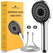 Shower Head and Hose 2M, Magichome Shower Head High Pressure with 5 Spray Modes,