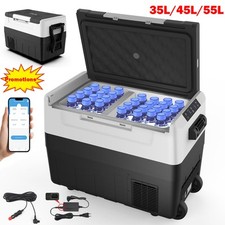 Dual Zone Car Refrigerator 35L/45L/55L Portable Fridge 12V/24V 100-240V -20℃-20℃