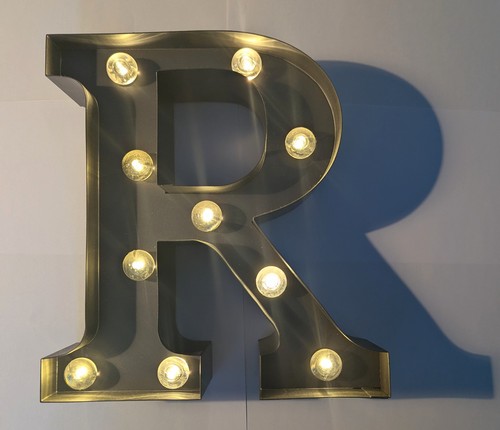 Letter light metal alphabet - light,