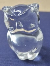 Vintage Clear Art Glass Owl