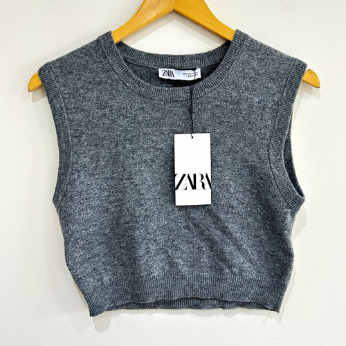 Zara grey knit sleeveless - knit,