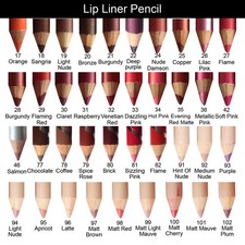 Lip Liner Laval Burgundy Nude Red Matt  Pearl Pink  Flame £3