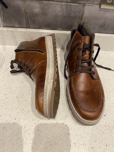 Rieker brown leather zip - rieker,